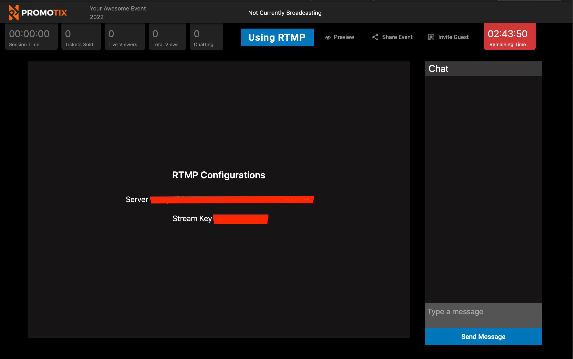 PromoTix - OBS & RTMP Live Streaming with Ticketing for Events