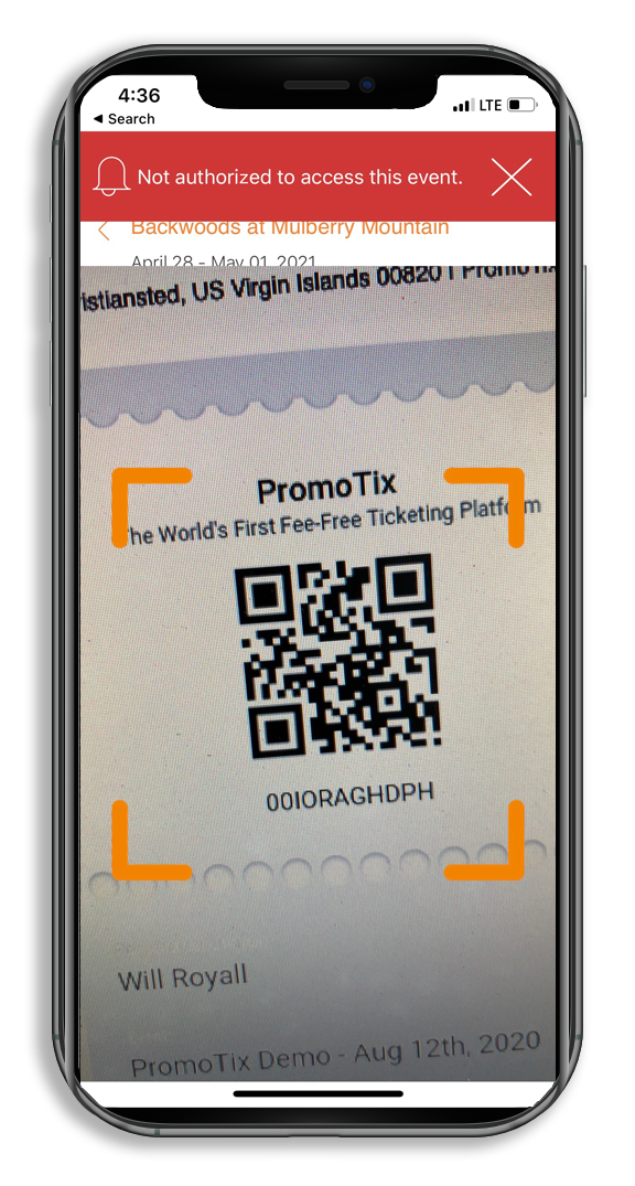 Ticket scan