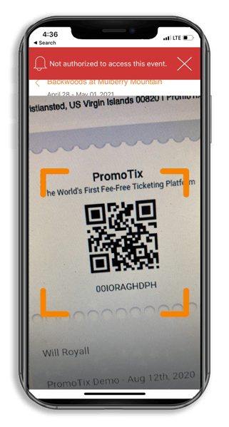 Ticket scan