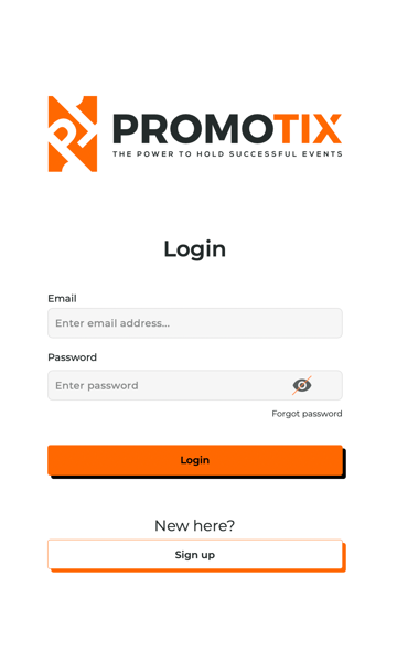 PromoTix Login Screen-1