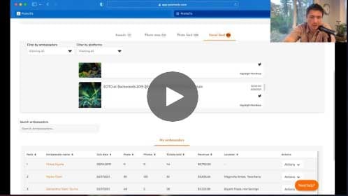 Ambassador program management and ticket sales